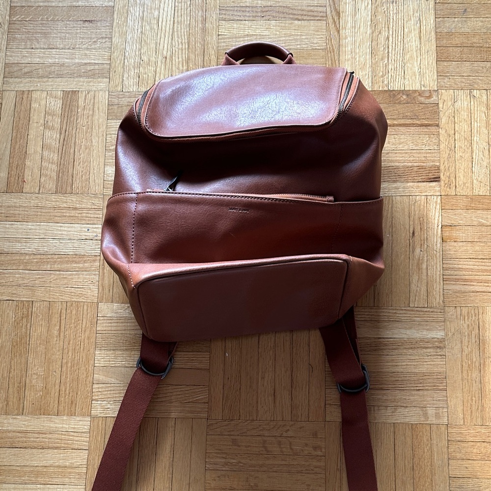 Matt and Nat Tan Faux Leather Backpack Bag